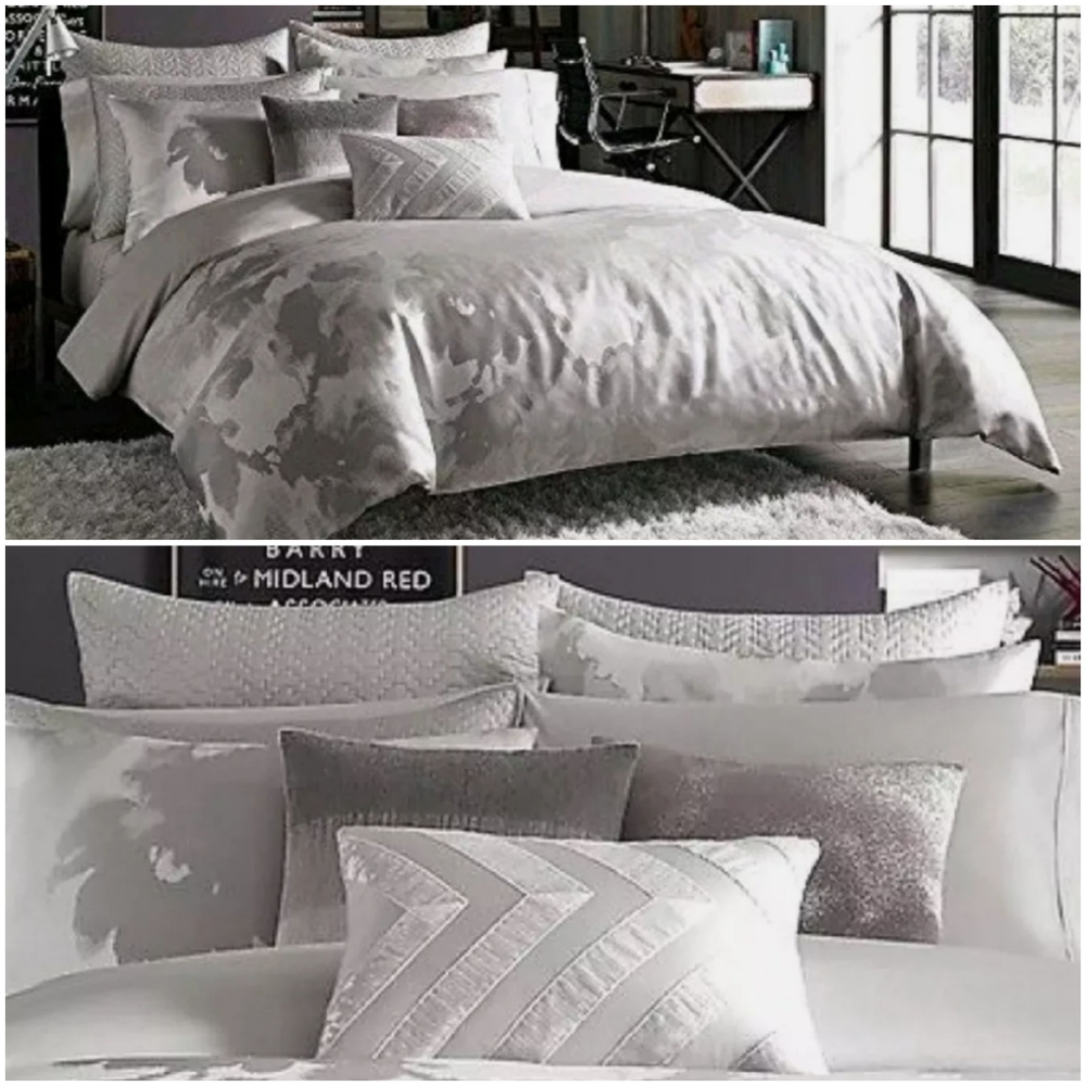2 Pc Kenneth Cole Reaction Home Urban Bloom Standard Pillowcase Sham Set